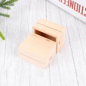 2 stücke Mini Holzkorb Innenausstattung Minihouse Obst Gemüsekorb Szene - Bild 1 von 11