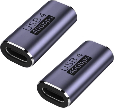 2 Pezzi Adattatore USB C Femmina Femmina, Accoppiatore USB C 3.1 OTG, Estensione - Immagine 1 di 4