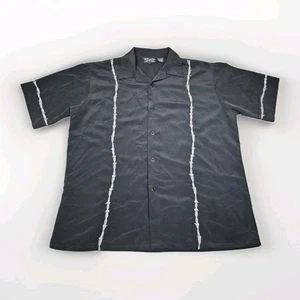Vintage Dragonfly Clothing Co Shirt Men's L Black White Barbed Wire Embroidery - Picture 1 of 8