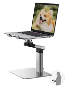 Portable Standing Desk Converter, All-in-One Aluminum Laptop Stand Adjustable... - Picture 1 of 9