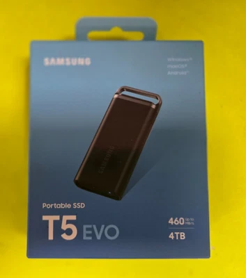 Samsung T5 EVO 4TB Portable SSD USB 3.2 Gen 1 External Solid State Drive PH4TOS - Image 1 of 2