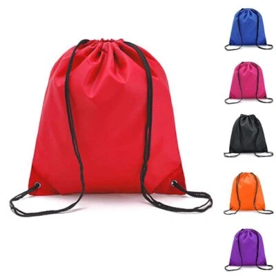 1PC Unisex Drawstring Laundry Bag Waterproof Casual Sport Gym Shooping Backpack  - Image 1 of 4