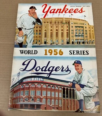 1956 World Series Progam NY Yankees Brooklyn Dodgers Unscored Nr Mint - Image 1 of 2