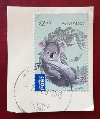 AUSTRALIA 2011 $2.35 Used Koala International Post on Piece Scott 3535 XF 5745-1 - Image 1 of 2