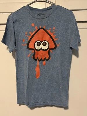 Camiseta Splatoon Niños Gráfica Talla Pequeña Azul Calamar Inkling Nintendo Usada Foto 1 de 4