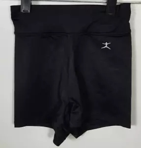 Danskin Girls Small (4-6) Rich Black High Waist Bike Shorts NWT - Picture 1 of 4