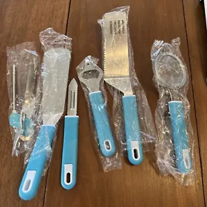 Set di gadget da cucina 6 pezzi, blu acquamarina - Foto 1 di 7