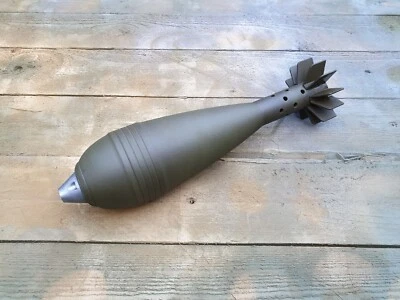 WW2 German 80mm Mortar Shell Replica - 3D Printed, Painted - Image 1 of 3