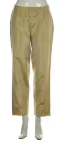 Cashmeres Damenhose Größe 10 beige einfarbig Capri gerade Bein Hosen Seide - Bild 1 von 5