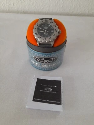 Reloj Animal Raro Serie W002 6B Cara Negra con Pulsera Animal Negro Nuevo Foto 1 de 4