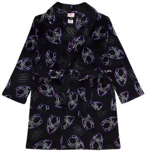 Boys Marvel Avengers Black Panther King Wakanda Fleece Robe Sleepwear Size 4 New - Picture 1 of 3