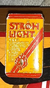 Alfiler de solapa de lata de cerveza ligera de paja vintage - Imagen 1 de 1