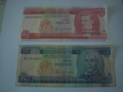 1&2 Dollars BARBADE 1973 ET 1986 - Photo 1/2
