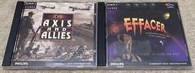 UNTESTED AS IS AXIS AND ALLIES & Effacer Philips CD-i cdi Video Game Lot Bundle