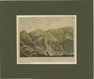 Estampado antiguo del cráter del volcán Mahoba, Celebes - Imagen 1 de 1