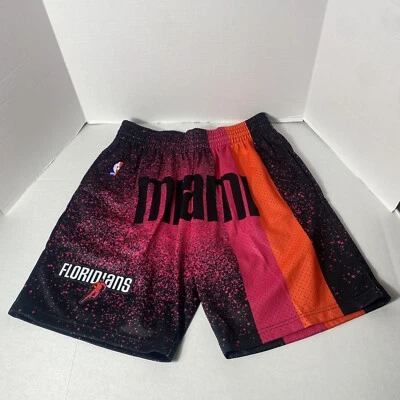 Miami Heat Floridians Mitchell & Ness NBA Swingman Shorts Mens Size Large - New - Image 1 of 4