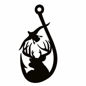 Vinyl Decal- Huntin Fishing Deer Duck  (Pick Size & Color) - Bild 1 von 1