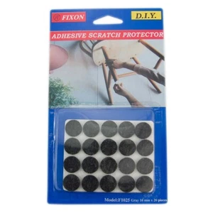 Fixon 16mm Black Felt Furniture Adhesive Scratch Protector 20 Pieces F1025 - Picture 1 of 2