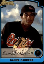 2003 Bowman Baltimore Orioles Baseball Card #191 Daniel Cabrera Rookie