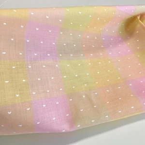Vintage Clip Dot Pastel Patch Semi Sheer Fabric by the Half Yard 36” Width - Picture 1 of 3