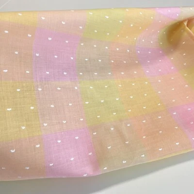 Vintage Clip Dot Pastel Patch Semi Sheer Fabric by the Half Yard 36” Width - Image 1 of 3