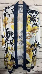 Chico's Women's Size L/XL White/Multicolor Long Sleeve Open Cardigan W/Pocket's - Picture 1 of 6
