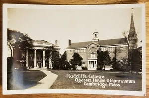 Radcliffe College Gym Cambridge MA Real Photo Postcard 1929 - Picture 1 of 1