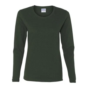 Women's Work T Shirt Medium Green Tee Carer Uniform Casual Wear Long Sleeve - Picture 1 of 3