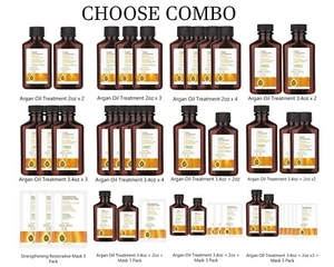 ONE N ONLY Argan Oil Treatment 2 oz/3.4oz & Strengthening Restorative Mask Combo - Picture 1 of 13