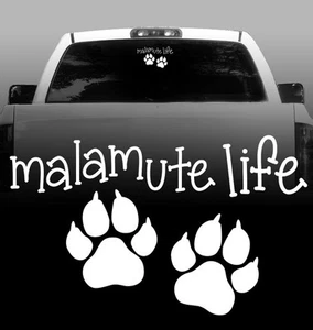 Malamutes Life - Silhouette Vinyl Sticker Decal High Quality - Picture 1 of 1