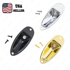 3 COLORES Bote Entrada Salida Jack Placa Enchufe con Tornillos para Guitarra Estilo Strat - Imagen 1 de 11