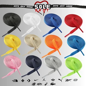 Premium flache Schnürsenkel Ersatz für Air Jordan 1,2,3 Air Force Dunk Sohle Knoten - Bild 1 von 14