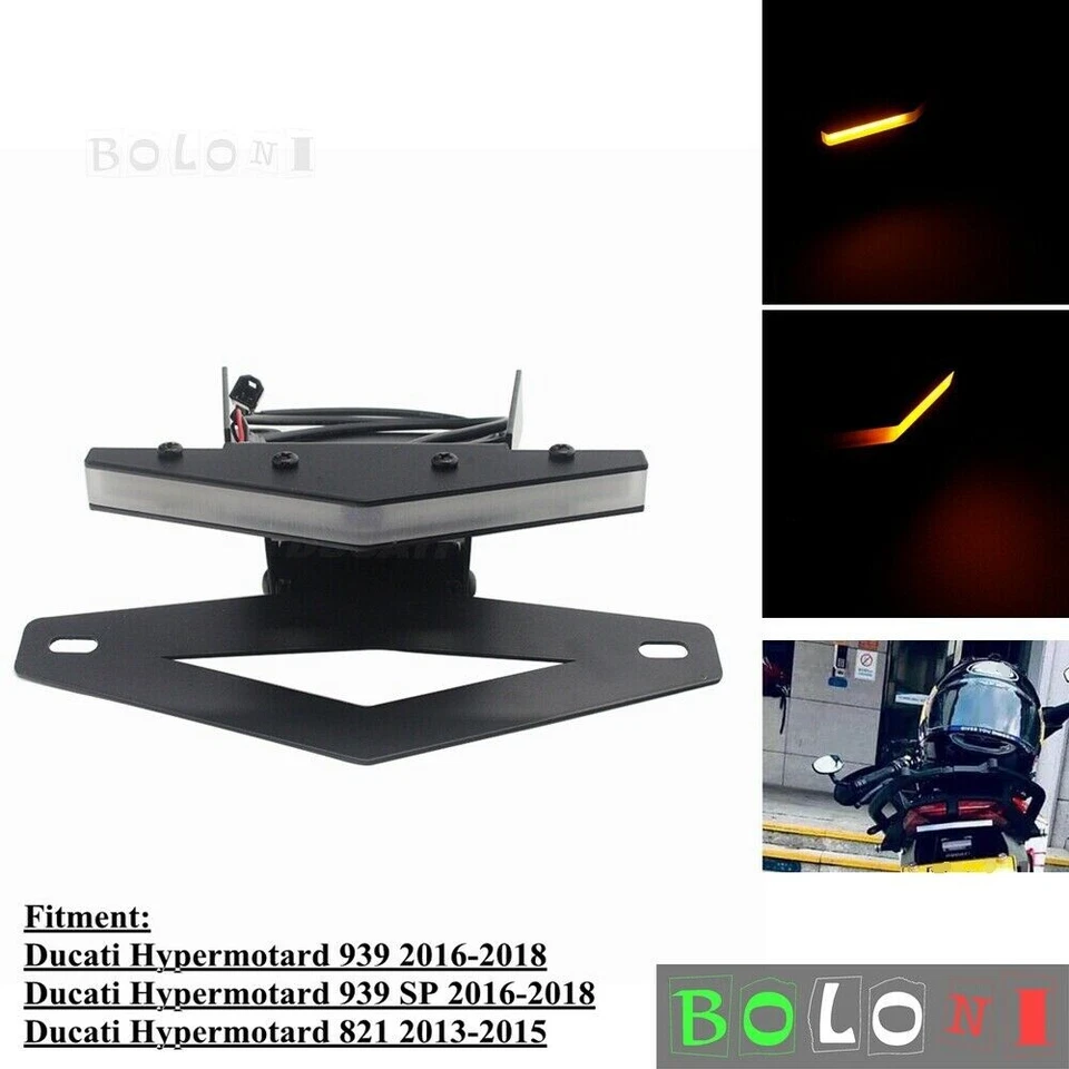Eliminador de guardabarros trasero ordenado LED señales de giro 2018 para Ducati Hypermotard 821 939 Foto 1 de 4