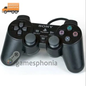 CONTROLLER PLAYSTATION 2 PAD ORIGINALE SONY PS2 JOYSTICK COLORE NERO X SLIM FAT - Foto 1 di 1