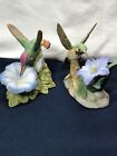 Vintage Bronson Collectibles Hummingbirds With Flowers 1996 Lot of 2! 🌸