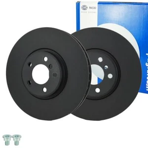 Dischi Freno Set Anteriore Hella per BMW X5 E53 Carbonic Black 356mm Asse Ant. - Foto 1 di 8