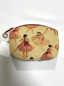 Belle Branchee kleine Tasche beige und rot Ballerina Muster Japan belgischer Stoff - Bild 1 von 13