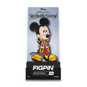 Pin esmaltado coleccionable FiGPiN Kingdom of Hearts King Mickey #146 - Imagen 1 de 1