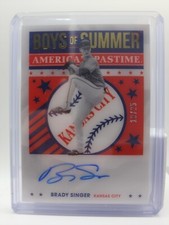 2021 Panini Brady Singer Boys of Summer America’s Pastime Auto 10/25