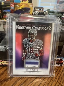 2021 Upper Deck Goodwin Champions Rookie Memorabilia Kyle Pitts Nike Logo🏈 - Picture 1 of 2
