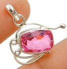 4CT Natural Kunzite 925 Solid Genuine Sterling Silver Pendant Jewelry K15-2