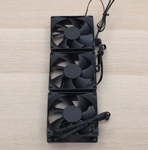 Lot 3x Rosewill ROCF-11001 3-Pin Black 80mm Cooling Fan Computer Case Desktop PC - Picture 1 of 3