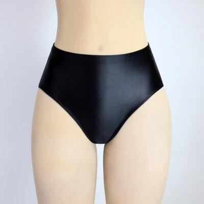 Women's Sexy Panties Leggings Shiny Glossy Gym Yoga Shorts Briefs Knickers S-3XL - Image 1 of 4