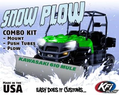 KAWASAKI UTV 610 MULE - 2005-2016 -  KFI UTV 60" Snow Plow Combo Kit - Image 1 of 4
