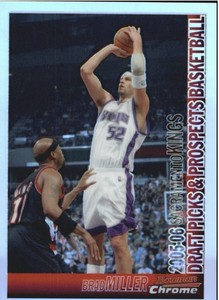 2005-06 Bowman Chrome Refractors Kings Basketball Card #48 Brad Miller /300