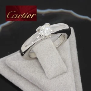 Wert 3150 € CARTIER Solitär Brillant Ring (ca.0,30 carat) 750 18 Karat Weiß Gold - Bild 1 von 6