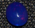 Bleu Opale Éthiopien Feu Opale Welo Ovale Uni Cabochon 4.2x5.2mm 0.23Ct US-1623