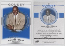 2022 Upper Deck Goodwin Champions Goudey Royal Blue Michael Jordan #G1 HOF