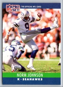 1990 Pro Set #302 Norm Johnson Seattle Seahawks Football Card - Picture 1 of 2
