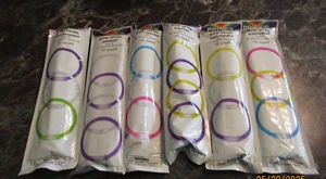 PRIDE Neon Glow Stick Assorted Glow Stick Bracelets 6 PKS 15/pack= 90 pcs Lot 1 - Picture 1 of 3